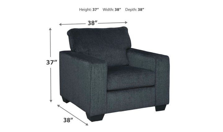 Ashley Altari Fabric Wooden Chair with Track Arms & Cushion Back-Jennifer Furniture