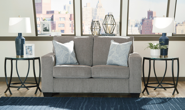 Ashley Altari Stationary Fabric Loveseat with 2 Pillows-Jennifer Furniture