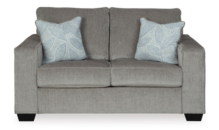 Ashley Altari Stationary Fabric Loveseat with 2 Pillows-Jennifer Furniture