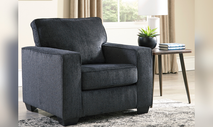 Ashley Altari Fabric Wooden Chair with Track Arms & Cushion Back-Jennifer Furniture