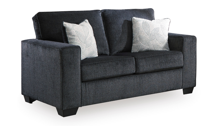 Ashley Altari Stationary Fabric Loveseat with 2 Pillows-Jennifer Furniture