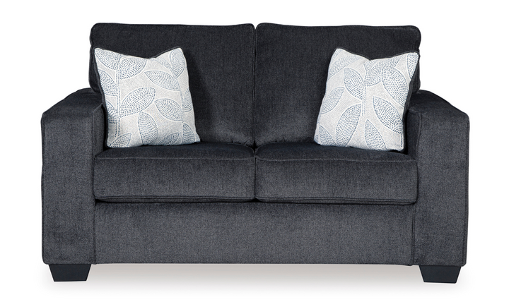 Ashley Altari Stationary Fabric Loveseat with 2 Pillows-Jennifer Furniture