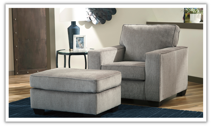 Ashley Altari Fabric Wooden Chair with Track Arms & Cushion Back-Jennifer Furniture