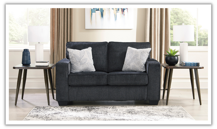 Ashley Altari Stationary Fabric Loveseat with 2 Pillows-Jennifer Furniture