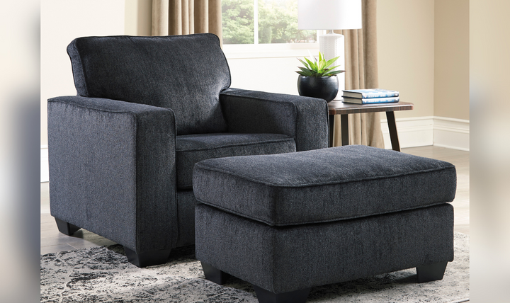 Ashley Altari Fabric Wooden Chair with Track Arms & Cushion Back-Jennifer Furniture