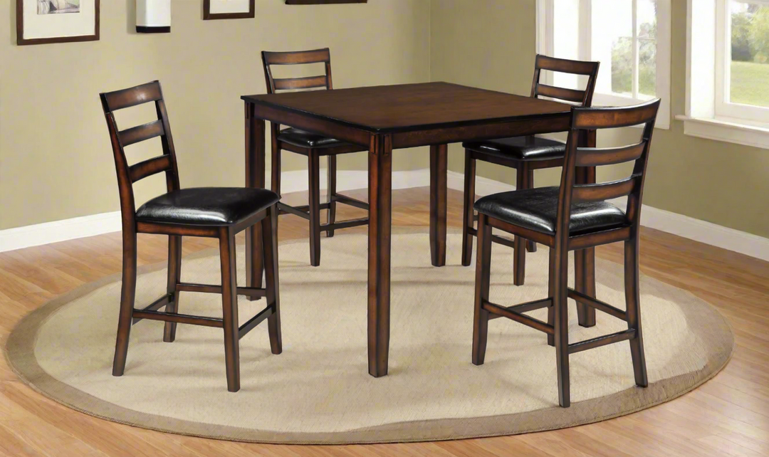 Modern Heritage Coviar Dining Sets in Brown Finish