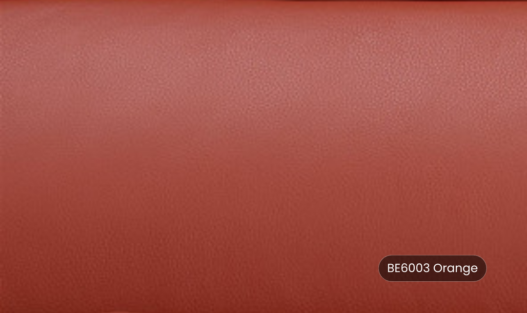 Gio Italia Slate Orange Leather L-Shape Sectional Sofa