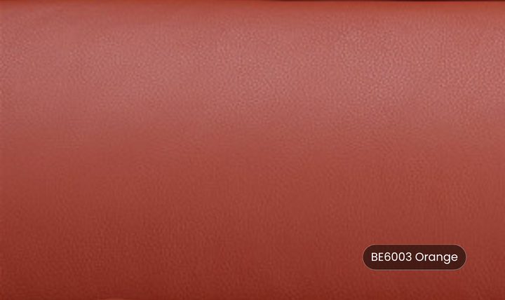 Gio Italia Slate Orange Leather L-Shape Sectional Sofa