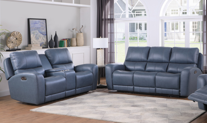Leather Italia Bel Air 3-Seater Leather Power Reclining Sofa With USB Port