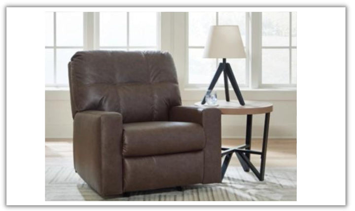 Barlin Mills Leather Pull Tab Gentle rocking Recliner Chair