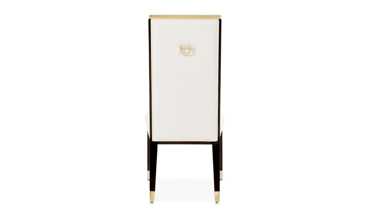 AICO Belmont Place Polyester Blend Solid Back Dining Side Chair