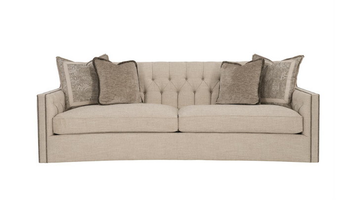 Bernhardt Candace Tufted Fabric Sofa With Reversible Seat Cushions