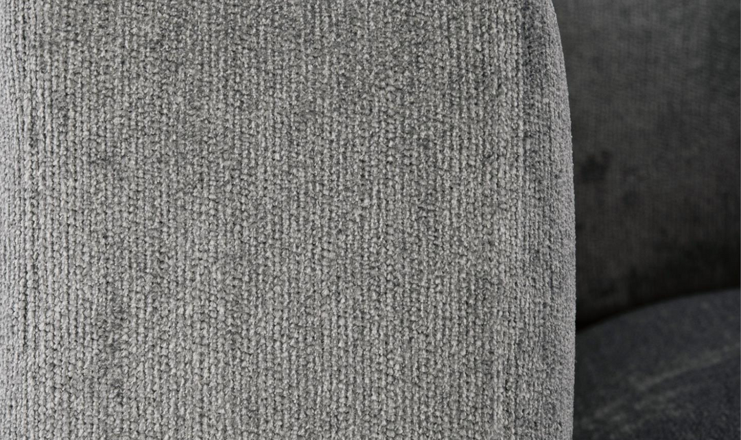 Bernhardt Noel Fabric Gray Chair with Feather Down Cushion & Accent Throw Pillow