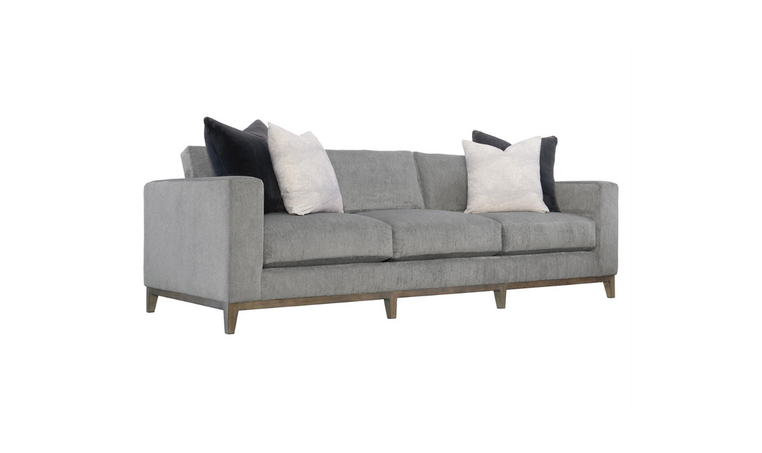 Bernhardt Noel Fabric Gray Living Room Set with Feather Down Cushion & Accent Throw Pillow-jennifer furniture