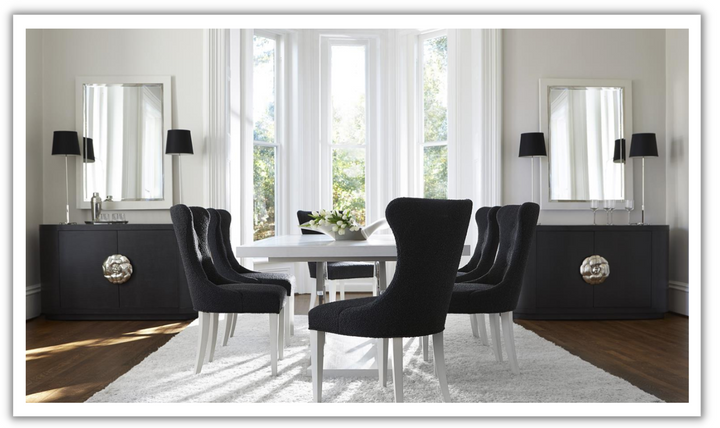 Bernhardt Silhouette Rectangular Dining Table with Adjustable Glides- Jennifer Furniture