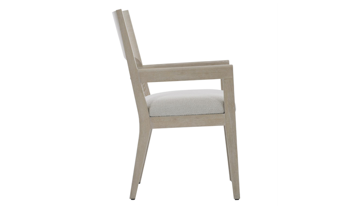 Bernhardt Solaria Velvet Upholstered Wooden Arm Chair with Track Arm
