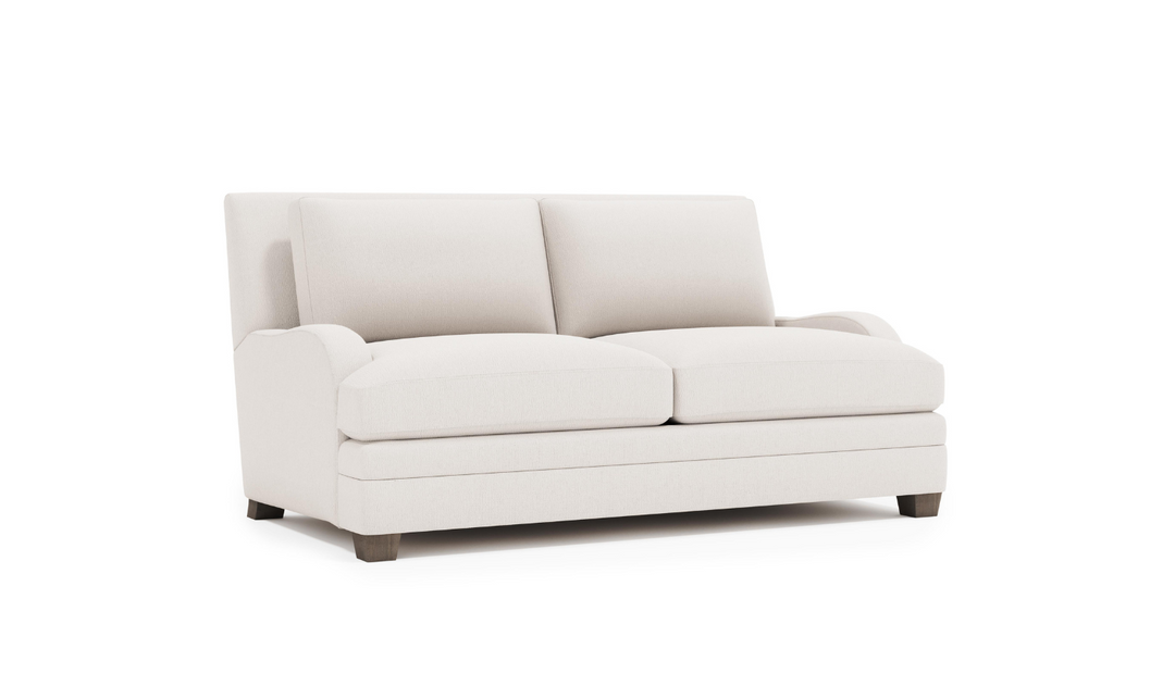 Bernhardt Rollins Light Gray Fabric Loveseat with 2 Accent Pillow-jennifer furniture