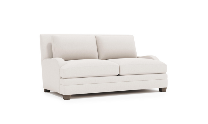 Bernhardt Rollins Light Gray Fabric Loveseat with 2 Accent Pillow-jennifer furniture