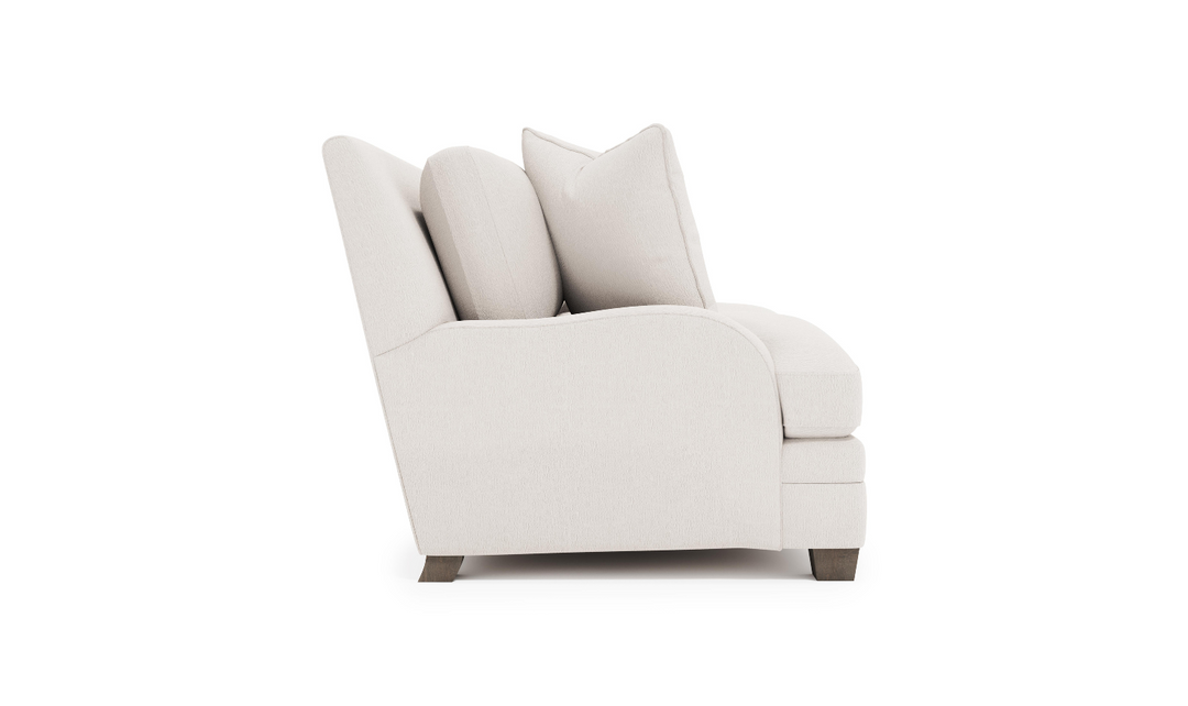 Bernhardt Rollins Light Gray Fabric Loveseat with 2 Accent Pillows