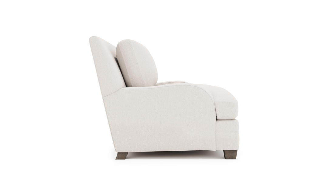 Bernhardt Rollins Light Gray Fabric Loveseat with 2 Accent Pillows