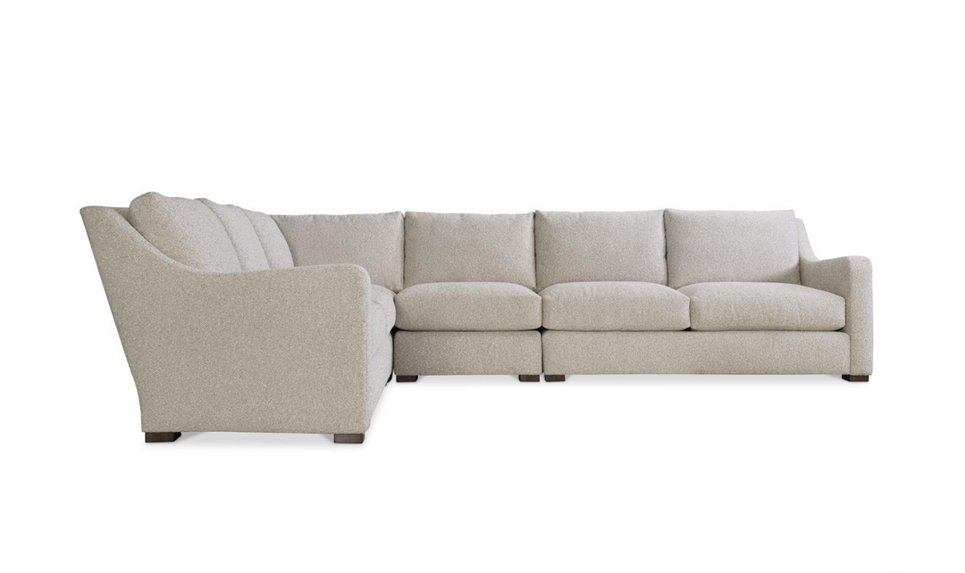 Bernhardt Ventura Fabric Sectional Sofa with Feather Down Cushions