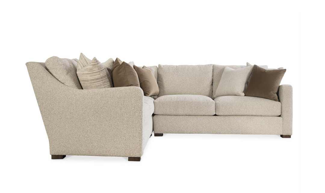 Bernhardt Ventura Fabric Sectional Sofa with Feather Down Cushions