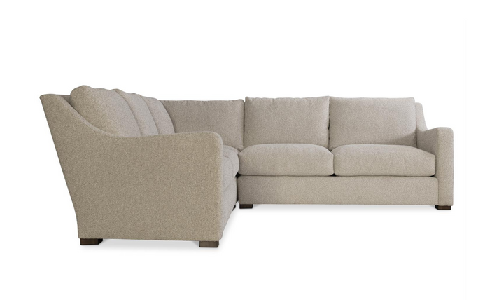 Bernhardt Ventura Fabric Sectional Sofa with Feather Down Cushions