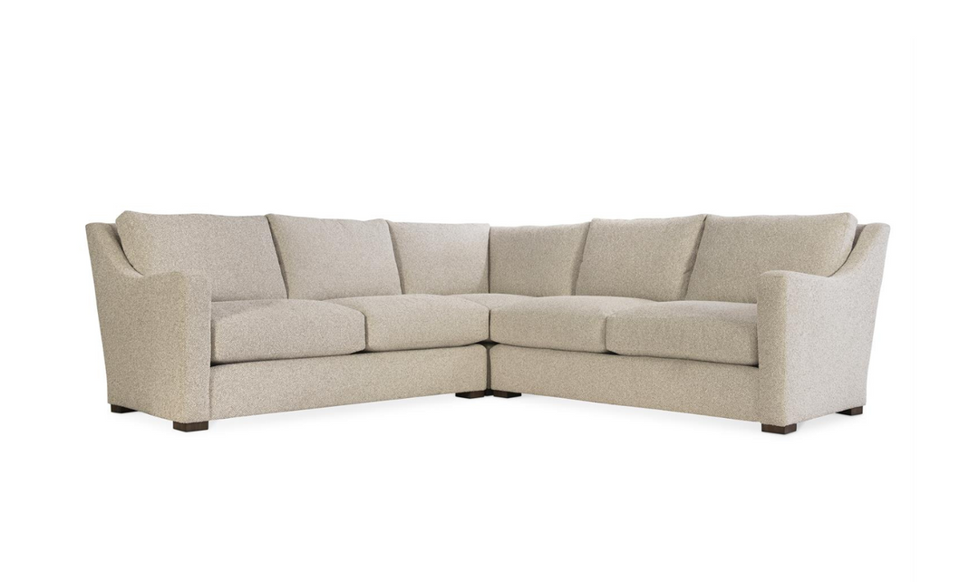Bernhardt Ventura Fabric Sectional Sofa with Feather Down Cushions
