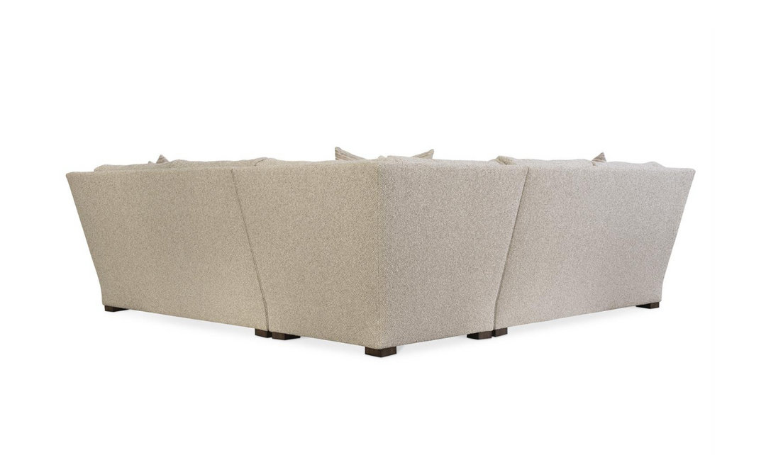 Bernhardt Ventura Fabric Sectional Sofa with Feather Down Cushions