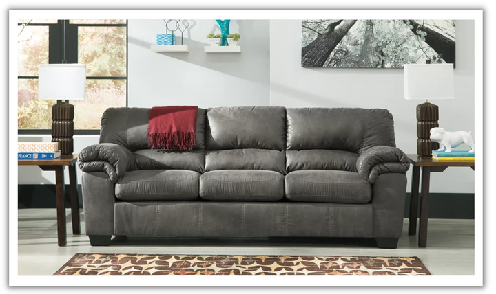 Modern Heritage Bladen 3-Seater Faux Leather Sofa With Cushion Arms