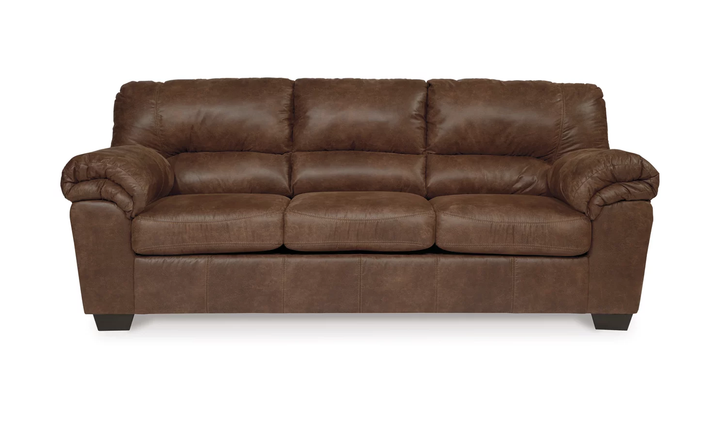 Modern Heritage Bladen 3-Seater Faux Leather Sofa With Cushion Arms