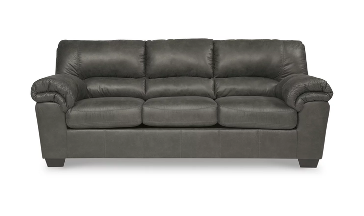Modern Heritage Bladen 3-Seater Faux Leather Sofa With Cushion Arms