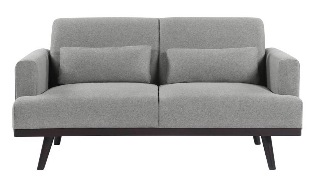Coaster Furniture Blake 2-Seater Stationary Fabric Loveseat in Gray