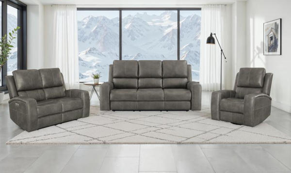 Modern Furniture Brickston Leather Zero Gravity Reclining Living Room Set