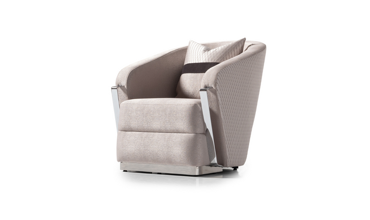 Carmela Accent Chair With Metal Bands