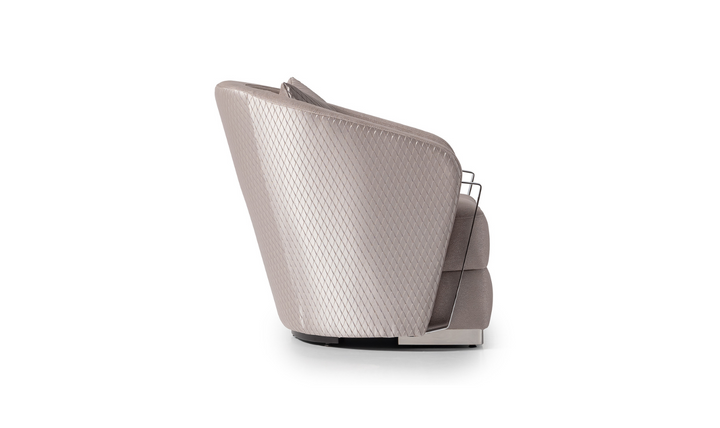 Carmela Accent Chair With Metal Bands