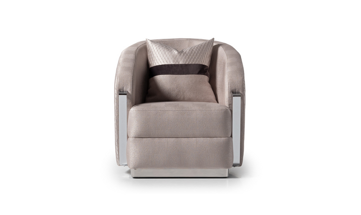 Carmela Accent Chair With Metal Bands