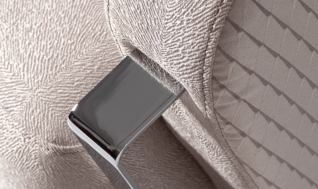 Carmela Accent Chair With Metal Bands