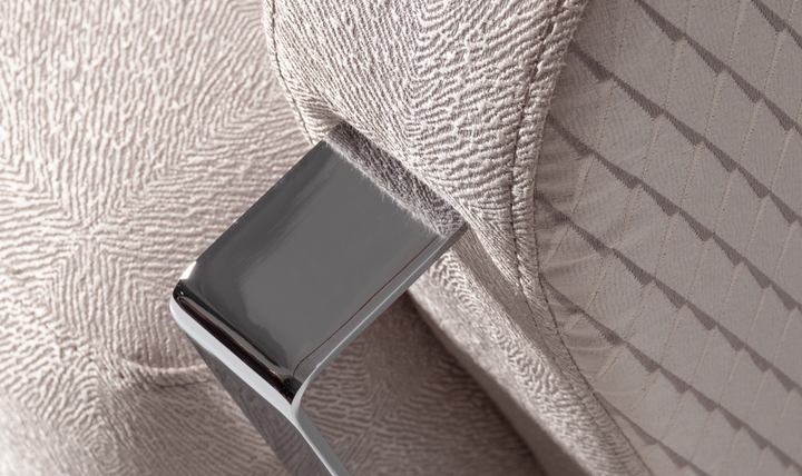 Carmela Accent Chair With Metal Bands