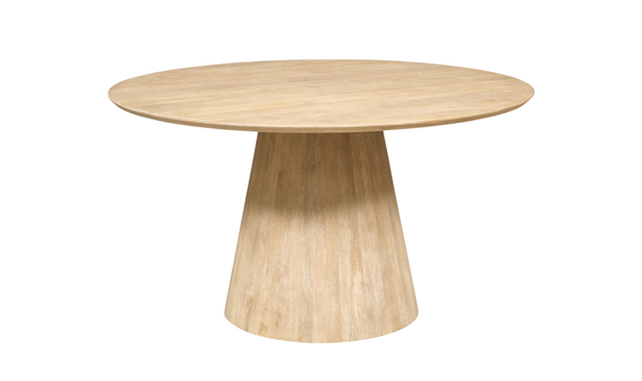 Casablanca Wooden Round Dining Table in Natural White-Jennifer Furniture
