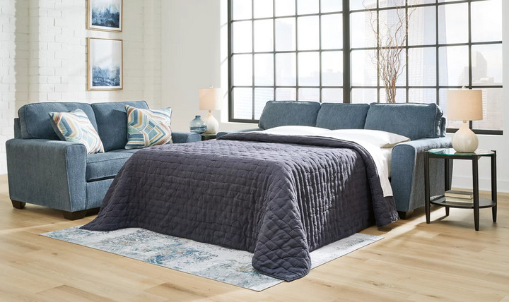 Modern Heritage Cashton Queen Fabric Sofa Sleeper with Memory Foam Mattress