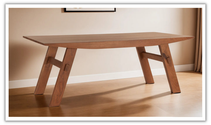 Chesapeake Rectangular Dining Table in Nutmeg Brown-Jennifer Furniture