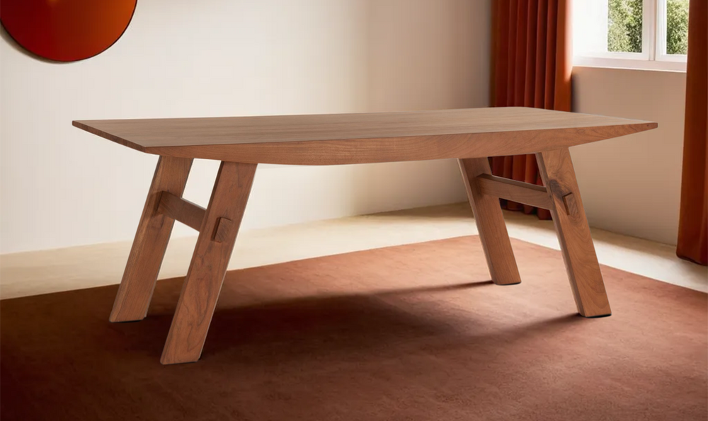 Chesapeake Rectangular Dining Table in Nutmeg Brown-Jennifer Furniture