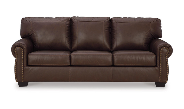 Modern Heritage Colleton 3-Seater Dark Brown Leather Sofa with Rolled Arms