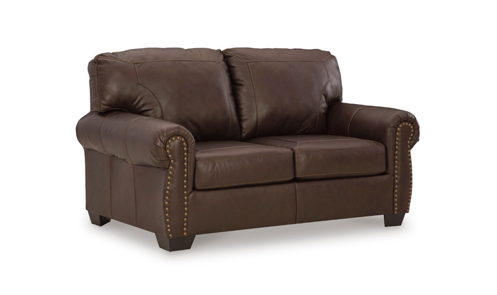 Colleton Dark Brown Leather Living Room Set