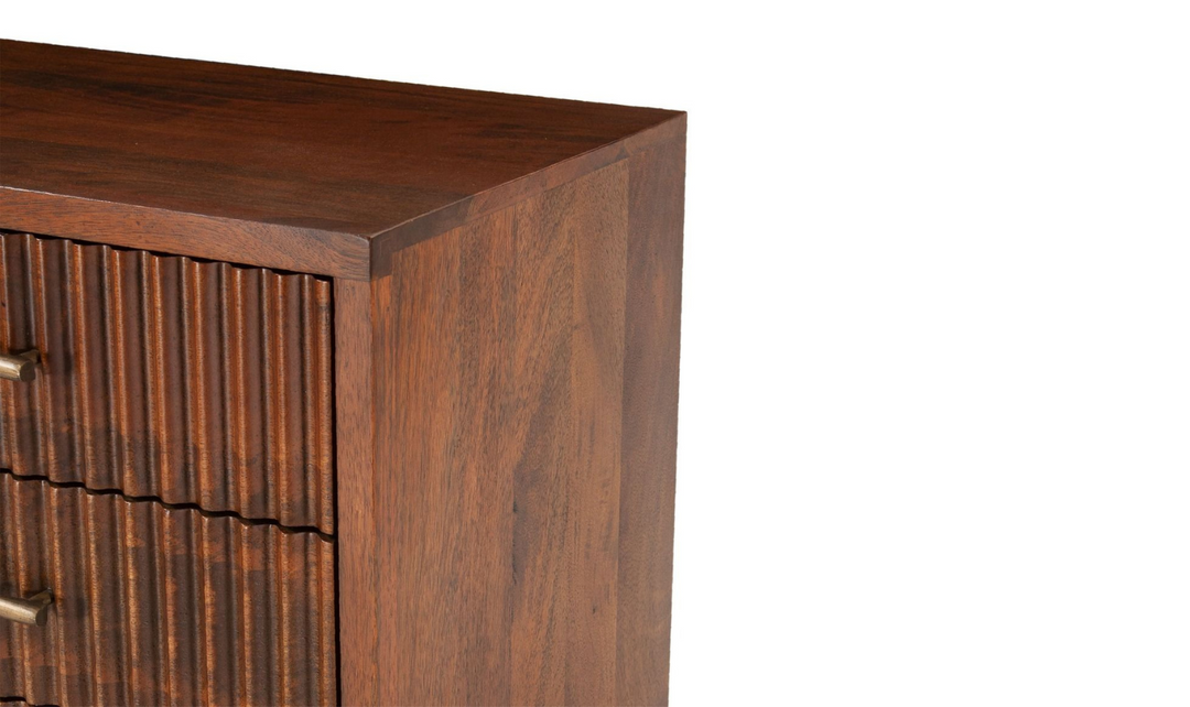 Cosmopolitan 3-Drawer Nightstand in Honey Brown-Jennifer Furniture