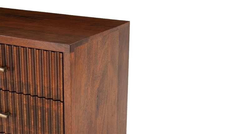 Cosmopolitan 3-Drawer Nightstand in Honey Brown-Jennifer Furniture