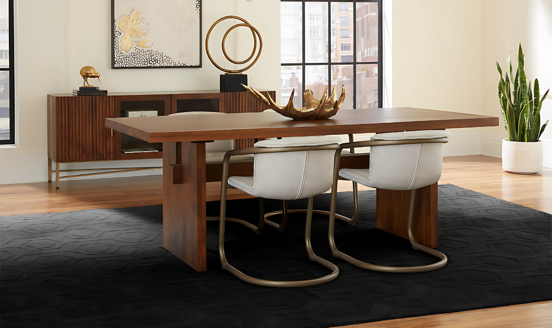 Cosmopolitan Rectangular Dining Table in Honey Brown-Jennifer Furniture