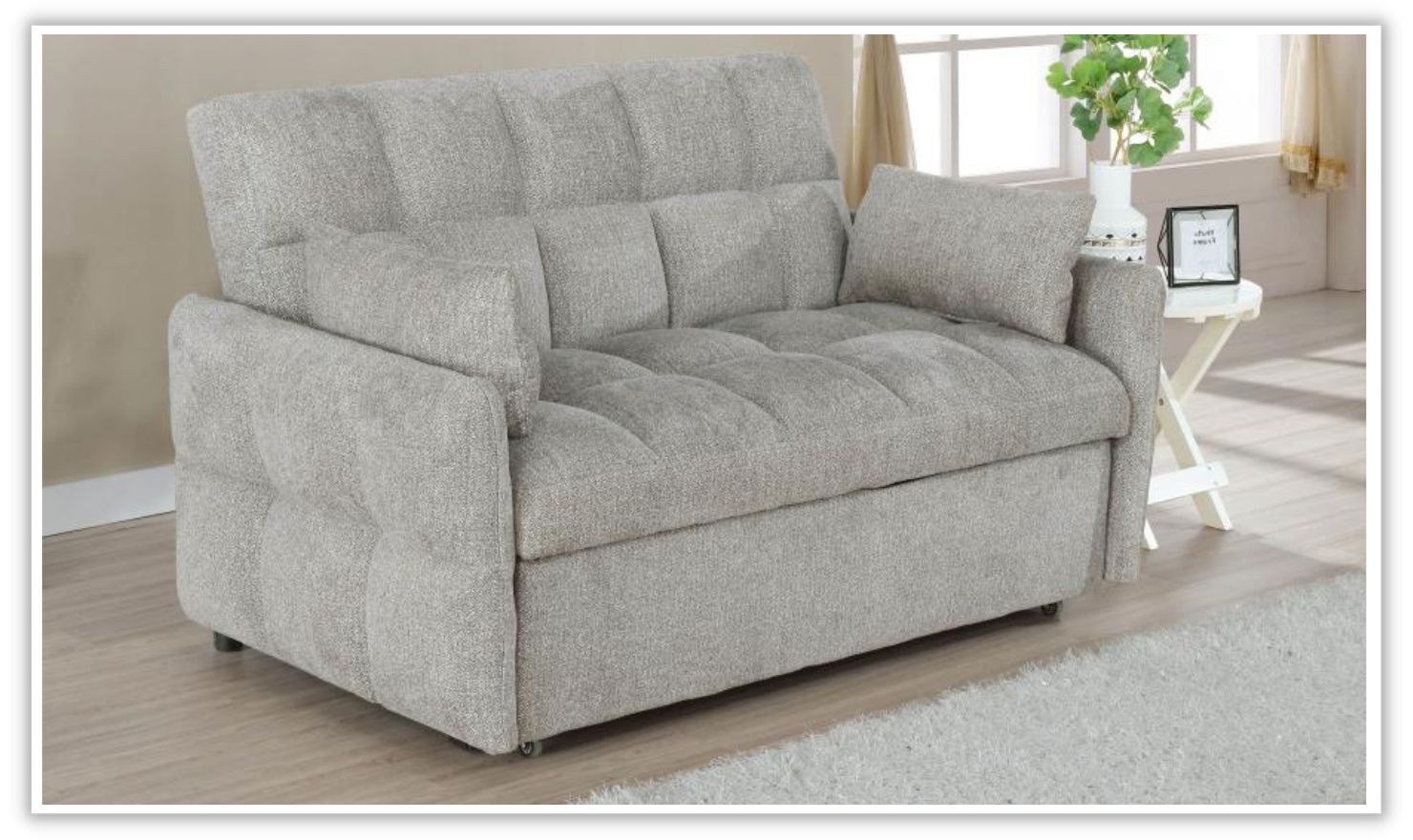 Buy Coaster Cotswold 2Seater Tufted Fabric Sleeper Sofa in Gray Online