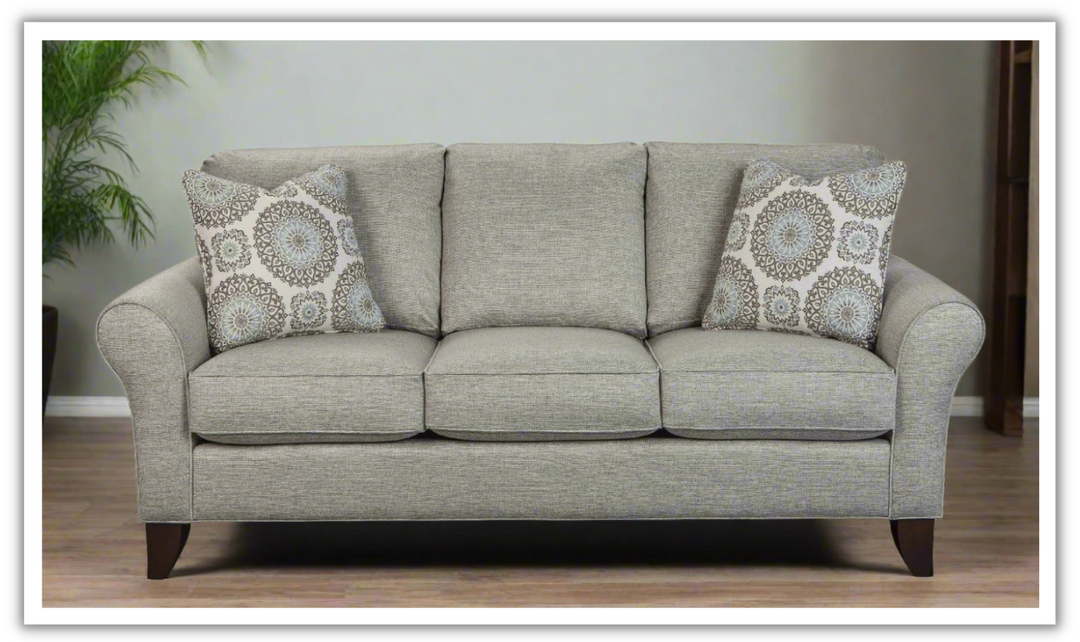 Craftmaster Zoey 3-Seater Stationary Fabric Sofa with Rolled Arms-jennifer furniture